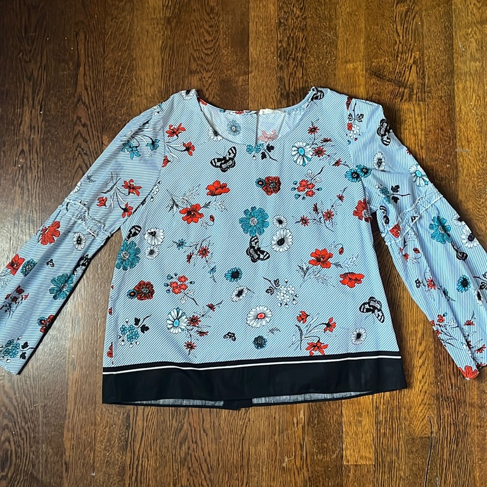 Floral and butterfly top